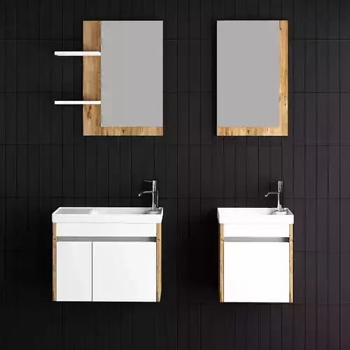 Modern Slim Bathroom Furniture 3D model