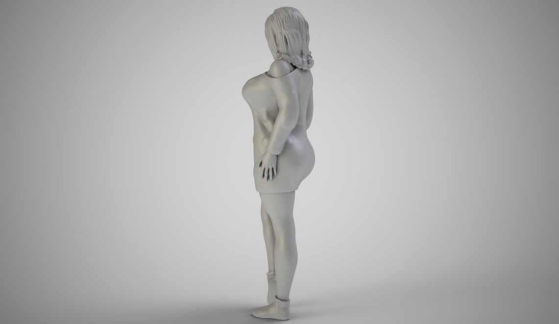 Winter Beauty Woman 3D print model_3