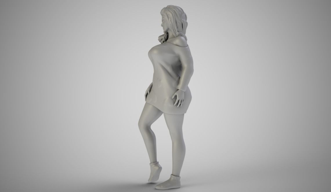 Winter Beauty Woman 3D print model_2
