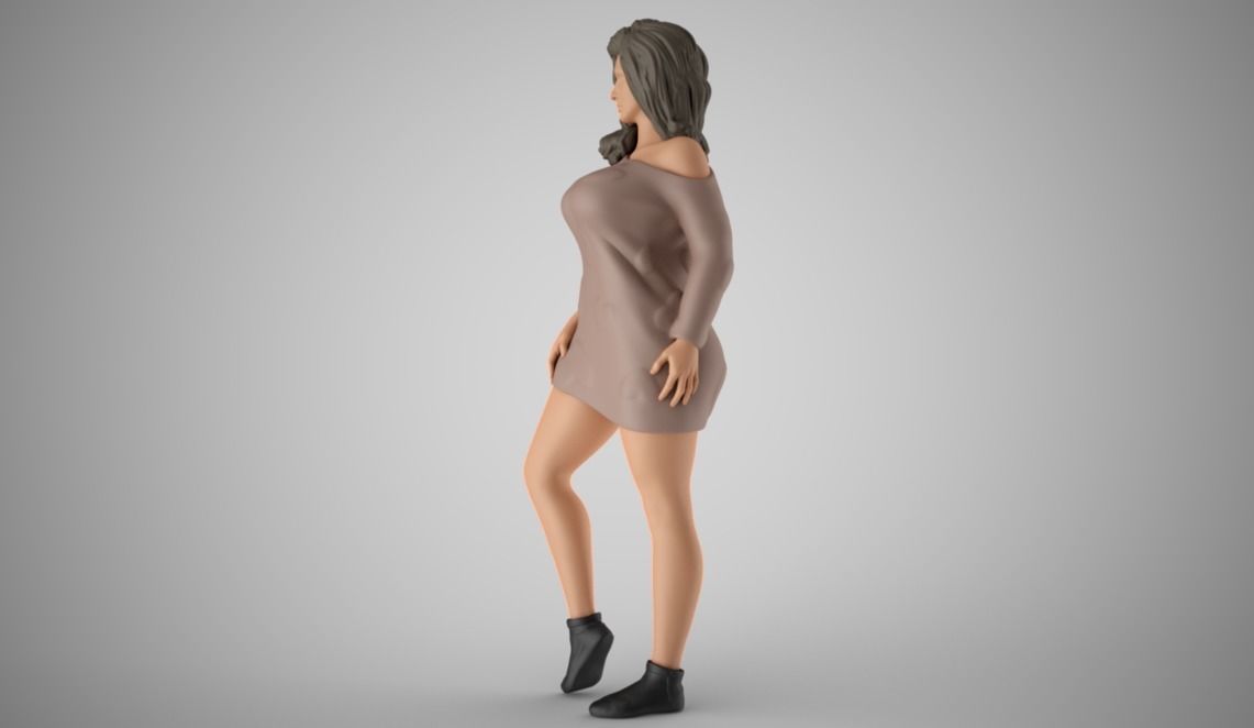 Winter Beauty Woman 3D print model_4