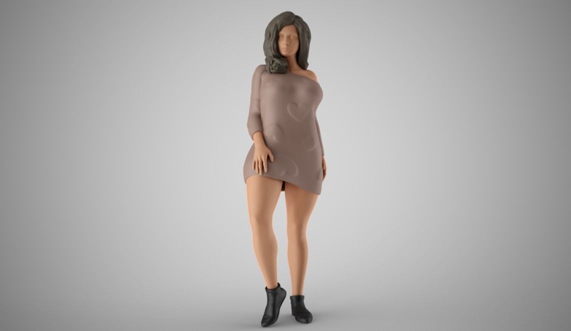 Winter Beauty Woman 3D print model_10