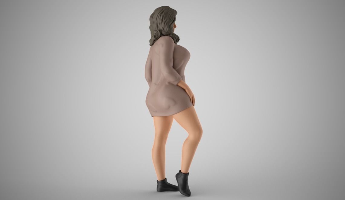 Winter Beauty Woman 3D print model_8