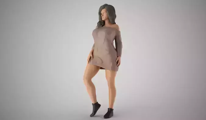 Winter Beauty Woman 3D print model