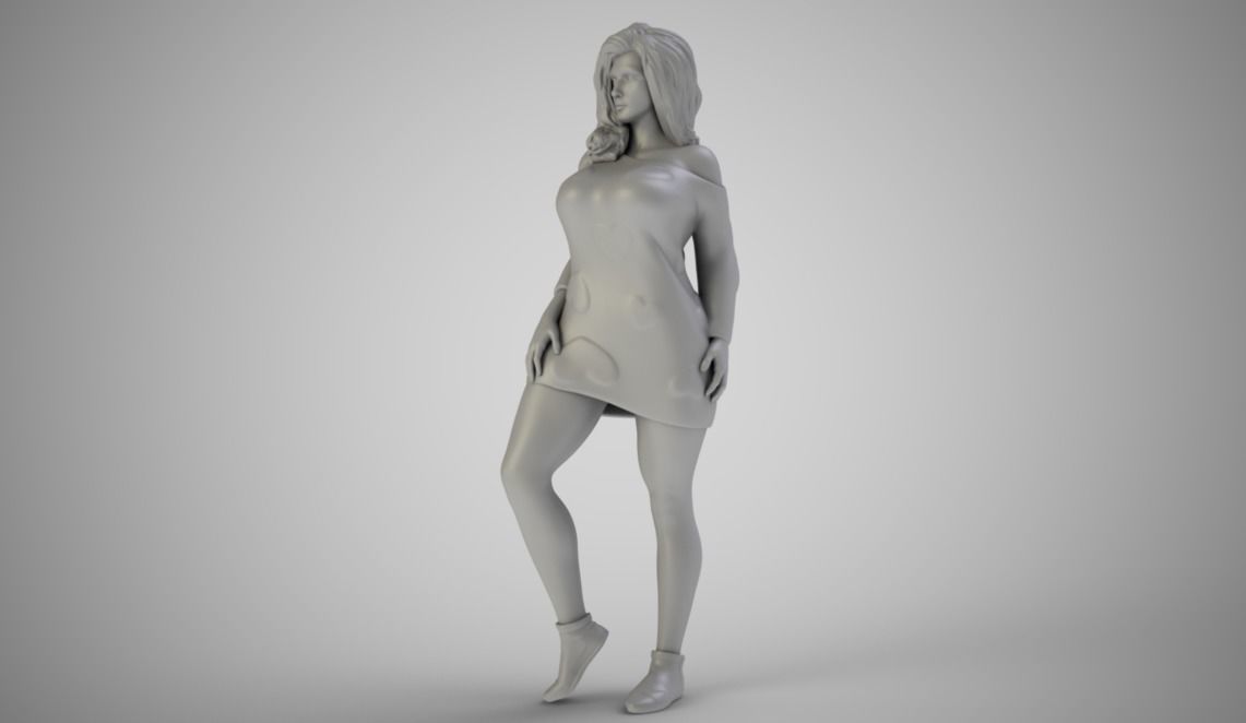 Winter Beauty Woman 3D print model_1