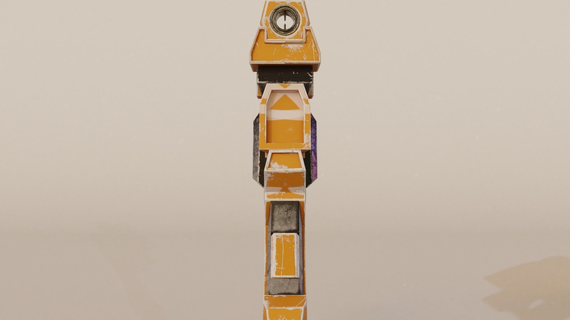 Sci fi Handgun Low-poly 3D model_9