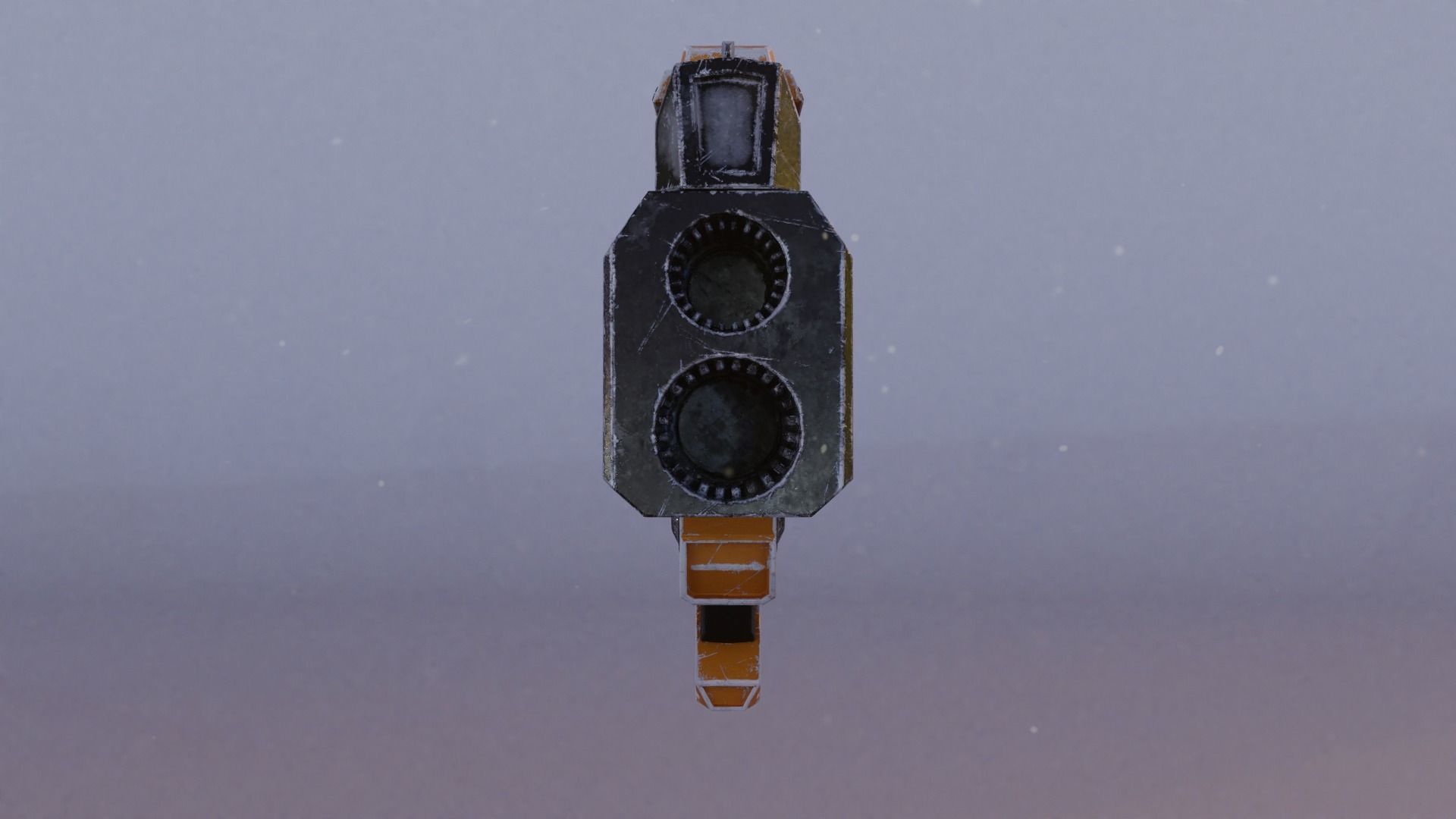 Sci fi Handgun Low-poly 3D model_3