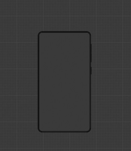 Smartphone 3 different colors Low-poly 3D model_9