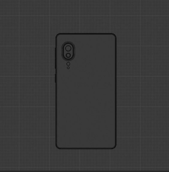 Smartphone 3 different colors Low-poly 3D model_6