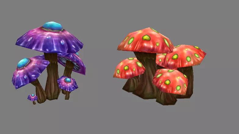 Game Model Arena - mushrooms  bar  01 01 3D model_0