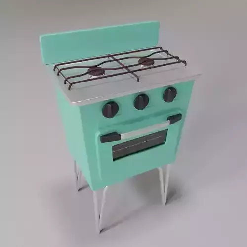 Mini Stove 80s Style 3D model