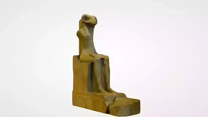 3D PRINT - EGYPTIAN - STATUE OF THE RAM HEADED GOD AMON RE  3D print model