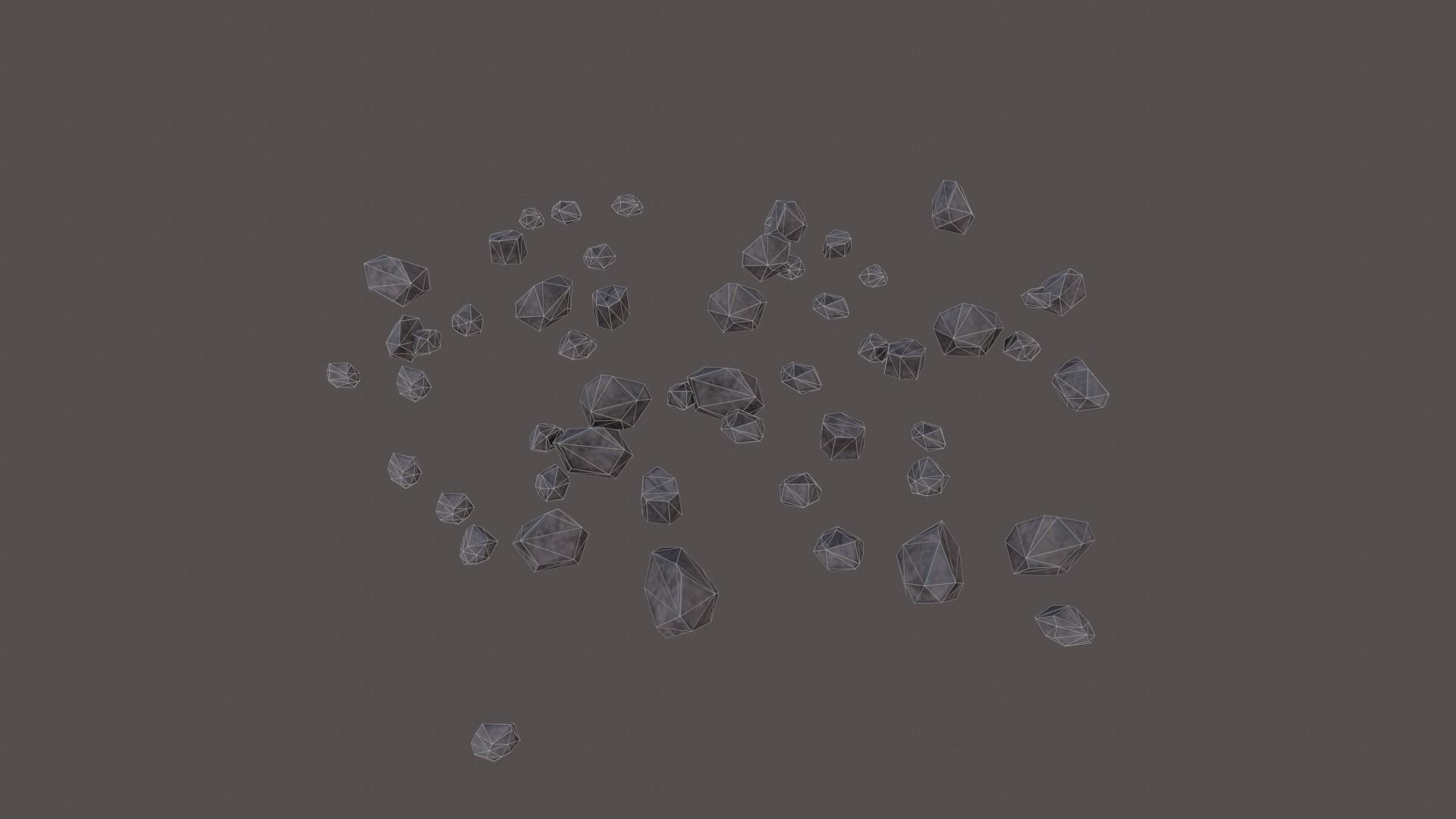 Desert Rocks Low-poly 3D model_16