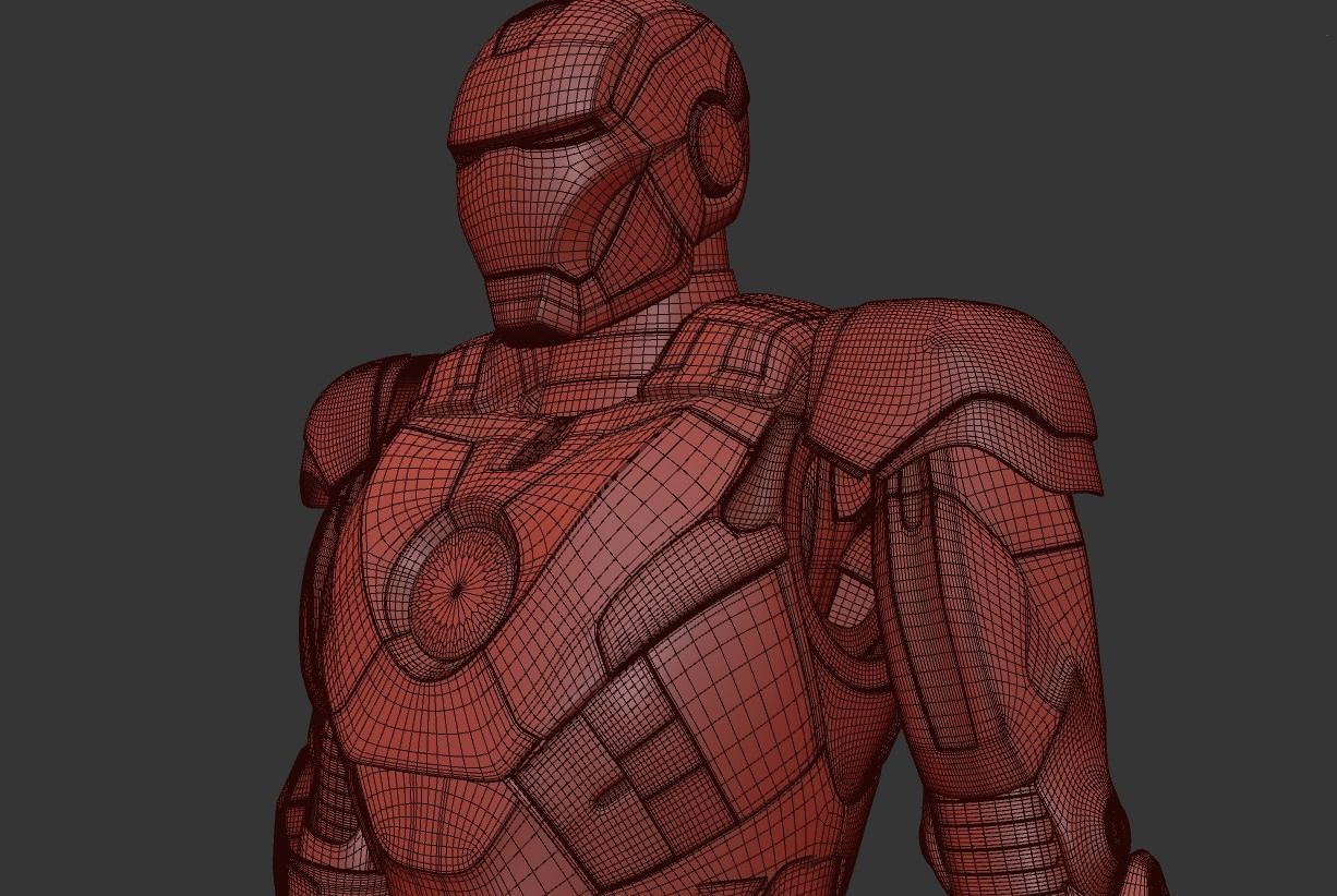 Iron Man Mk7 3D high poly  3D model_8