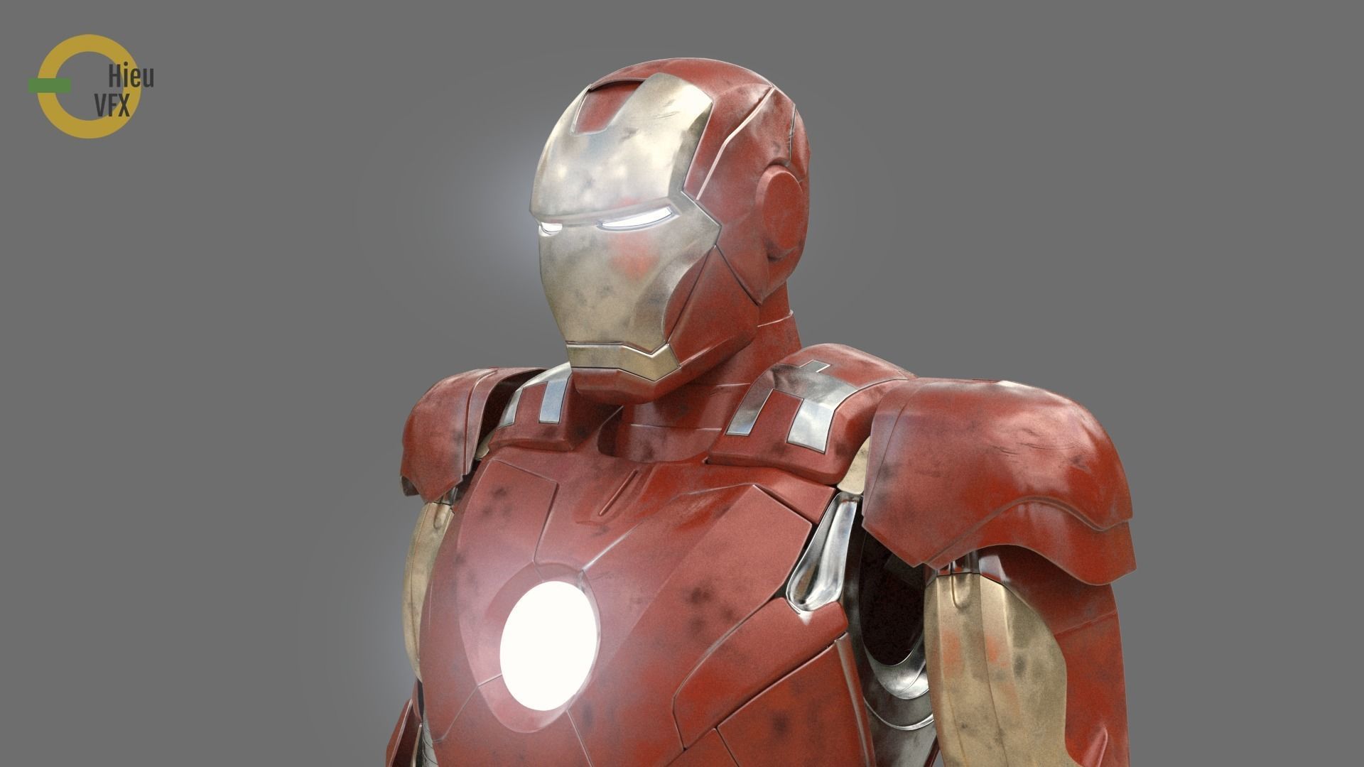 Iron Man Mk7 3D high poly  3D model_4