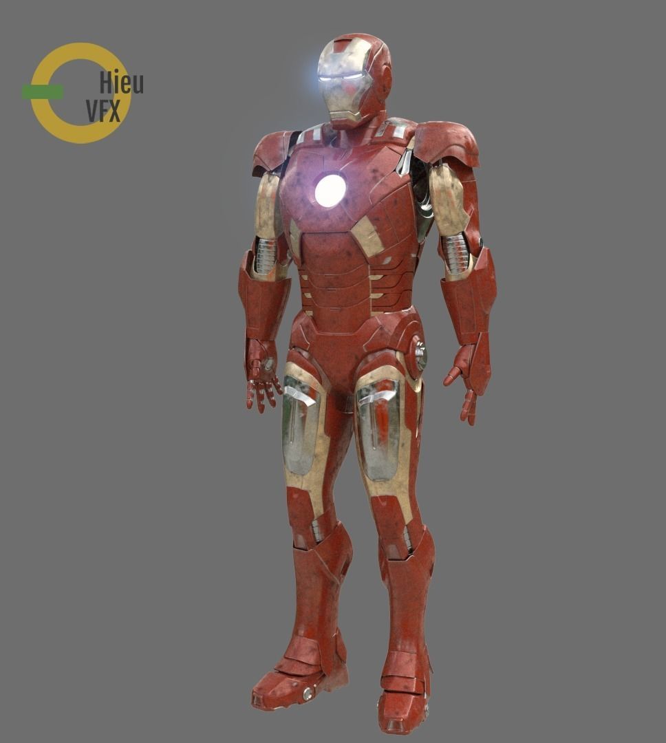 Iron Man Mk7 3D high poly  3D model_6