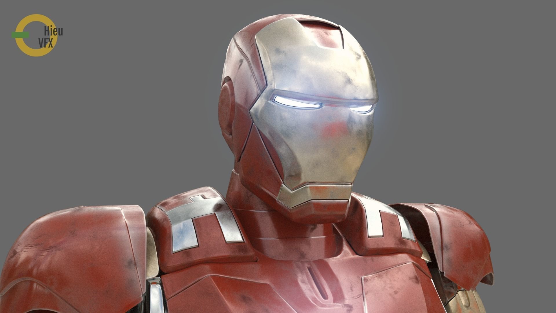 Iron Man Mk7 3D high poly  3D model_7