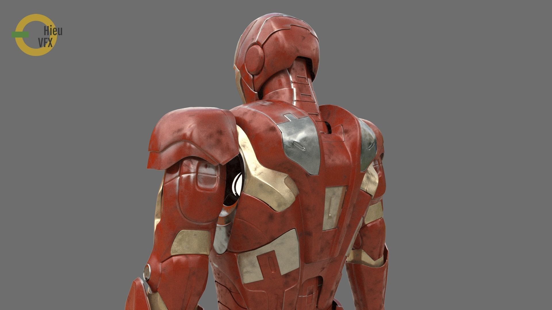 Iron Man Mk7 3D high poly  3D model_3