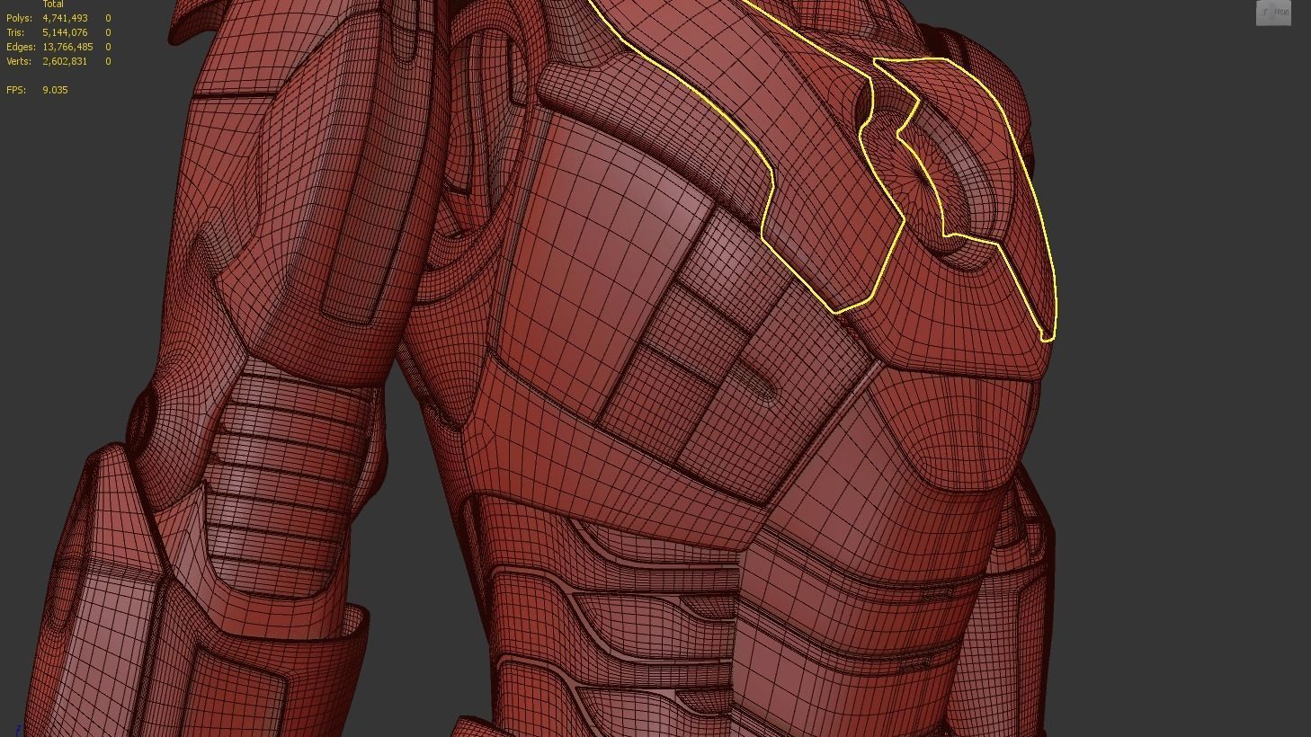 Iron Man Mk7 3D high poly  3D model_2