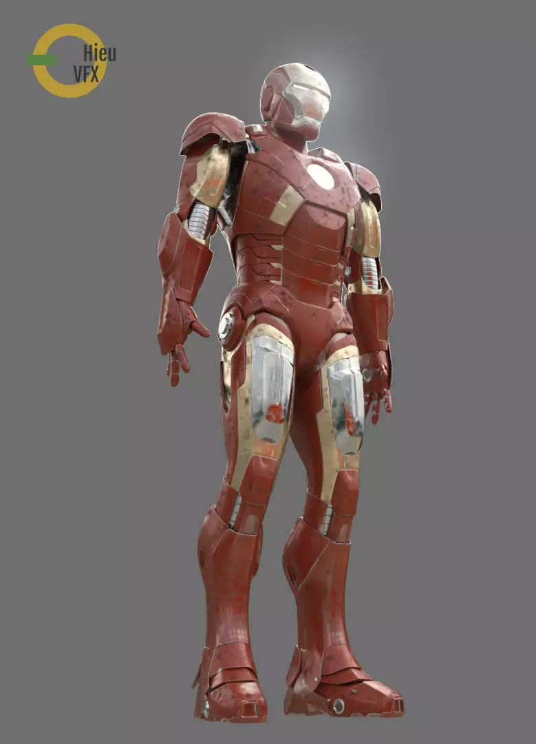 Iron Man Mk7 3D high poly  3D model_0