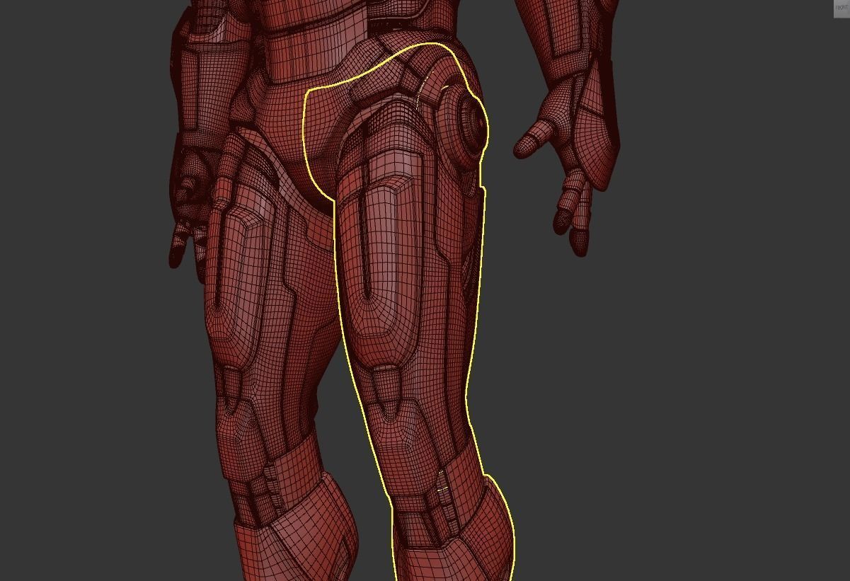 Iron Man Mk7 3D high poly  3D model_10