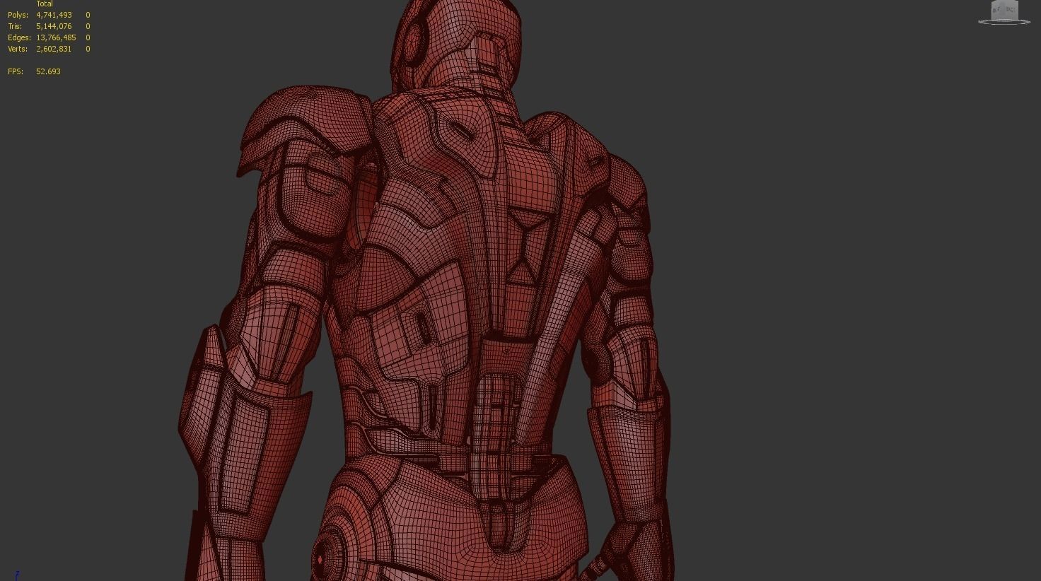 Iron Man Mk7 3D high poly  3D model_9