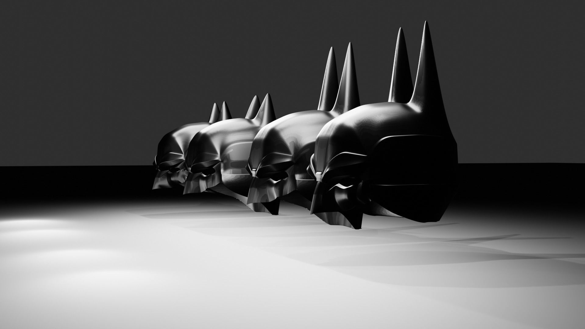Batman Helmet Arkham and Dawn of Justice Inspired 3D print model_1