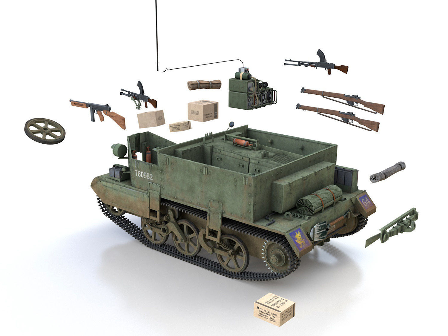 Bren Gun Carrier - BUC - T80982 3D model_10