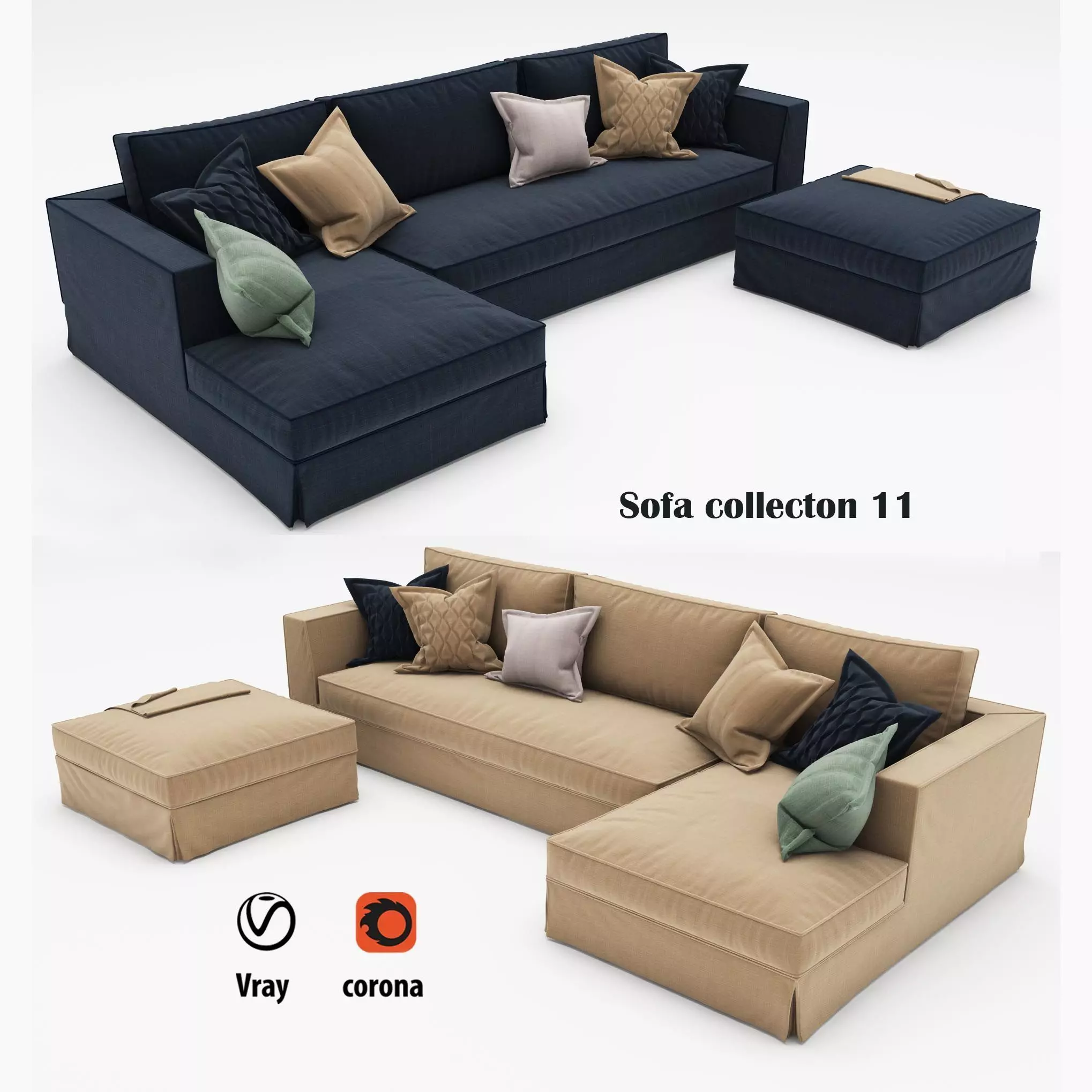 sofa collection 11 3D model_0