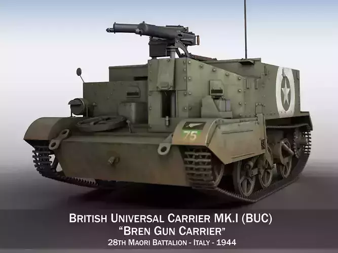 Bren Gun Carrier - BUC - 28 MB 3D model