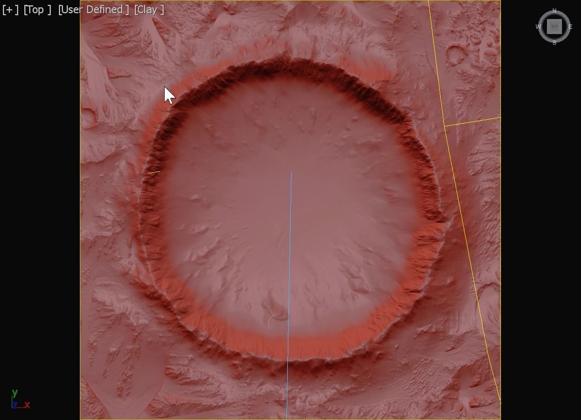 Mars Crater 8k realistic render Vray 3D model_3