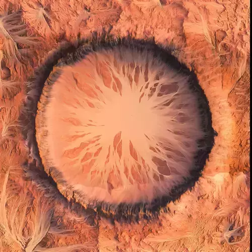 Mars Crater 8k realistic render Vray 3D model