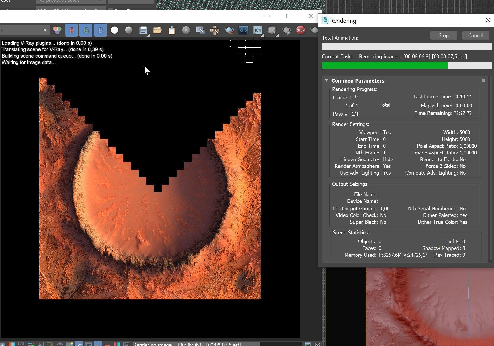 Mars Crater 8k realistic render Vray 3D model_5