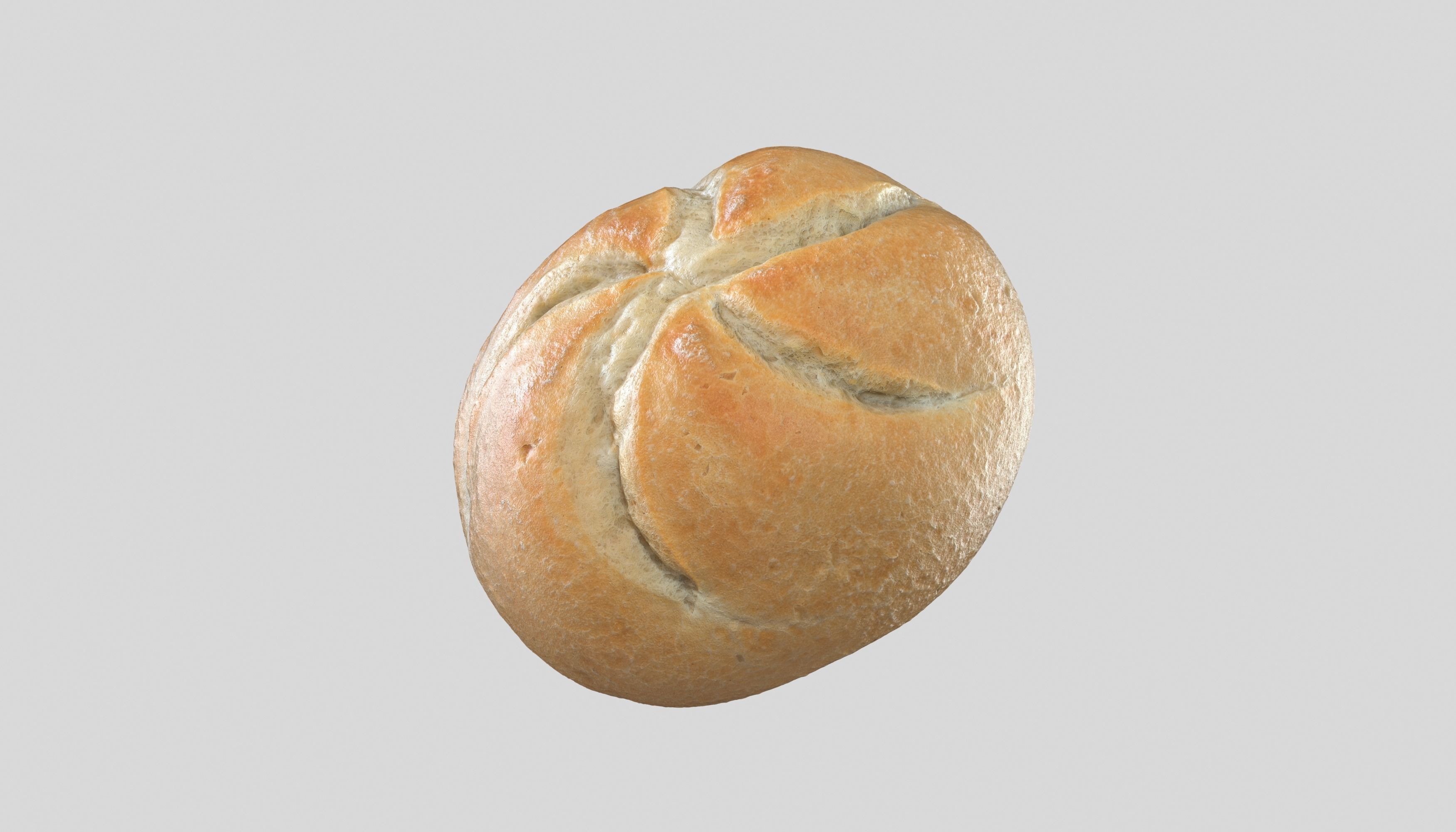 Bread Kaiser  3D Model Photoscan Low-poly 3D model_2