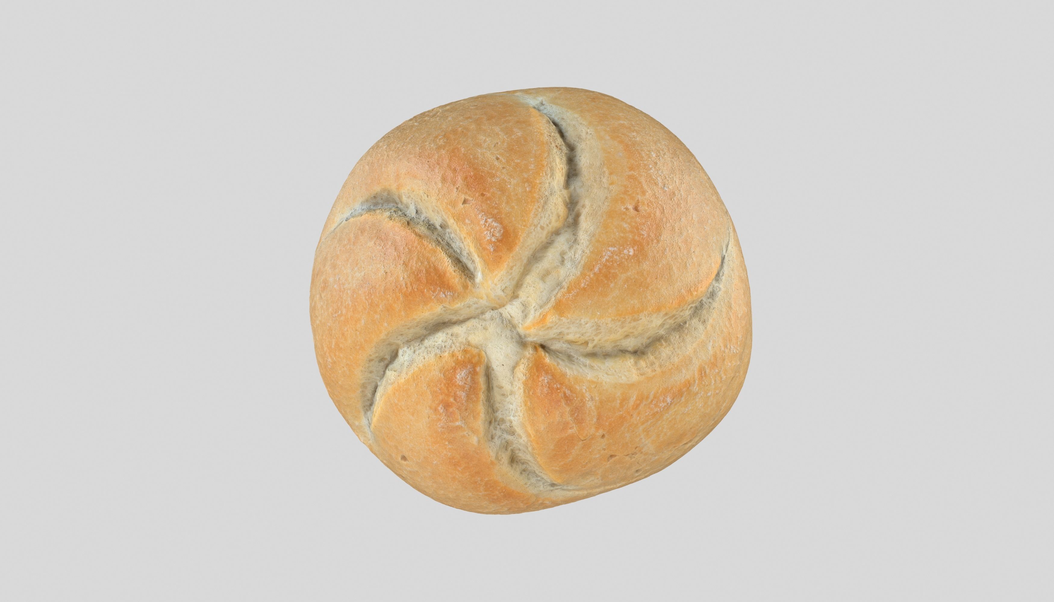 Bread Kaiser  3D Model Photoscan Low-poly 3D model_4