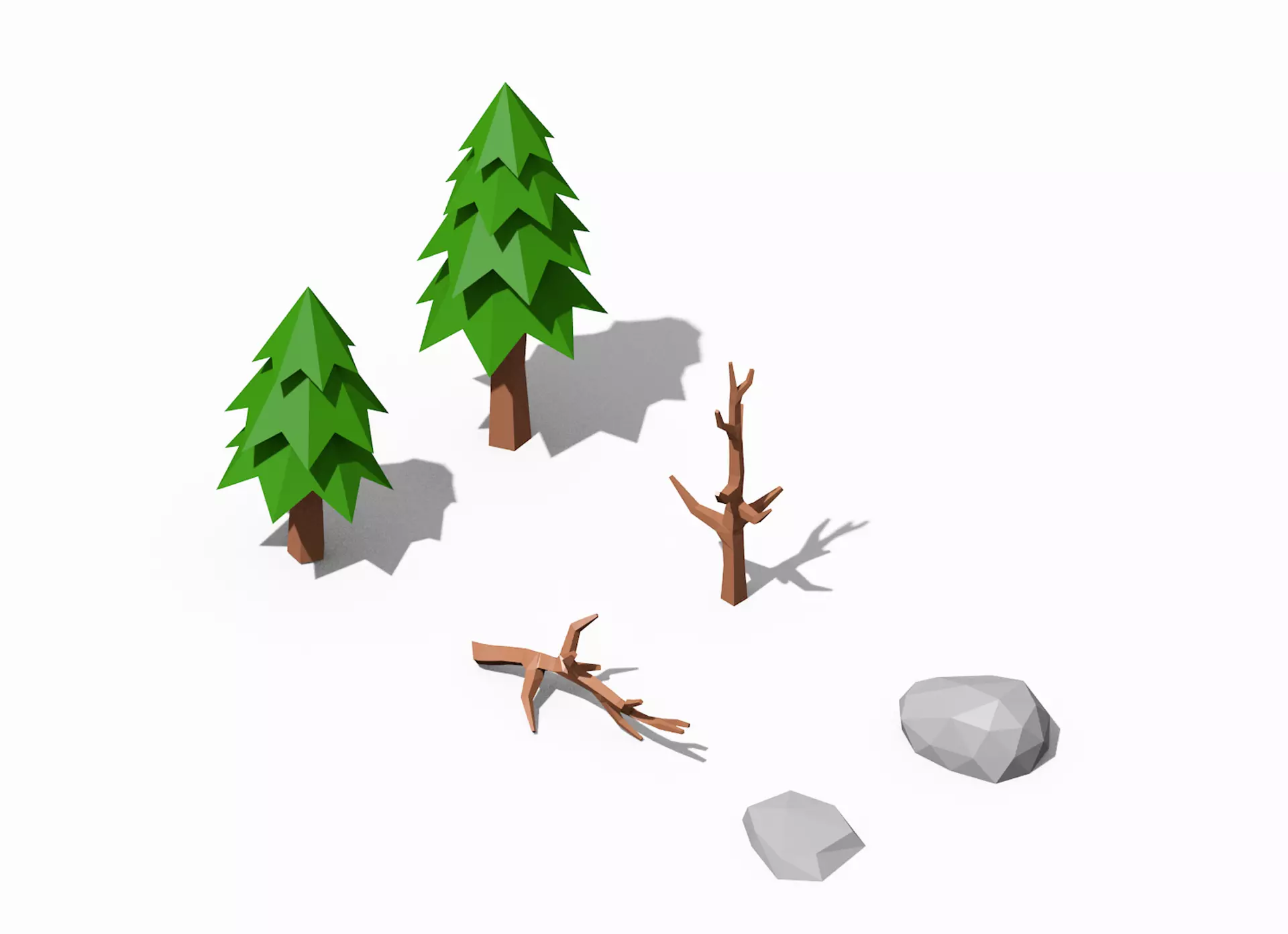 Low Poly Nature Pack free VR / AR / low-poly 3D model | CGTrader