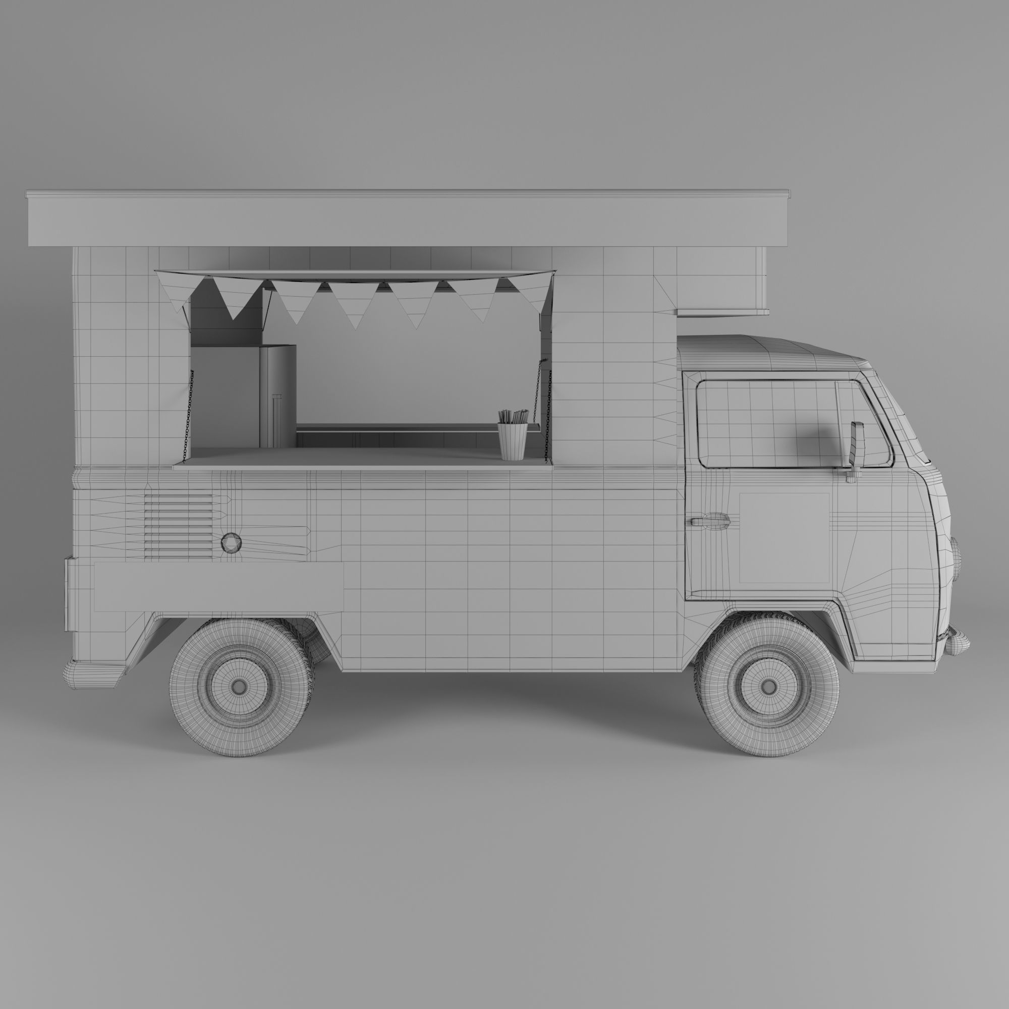 Food truck 3D model_4