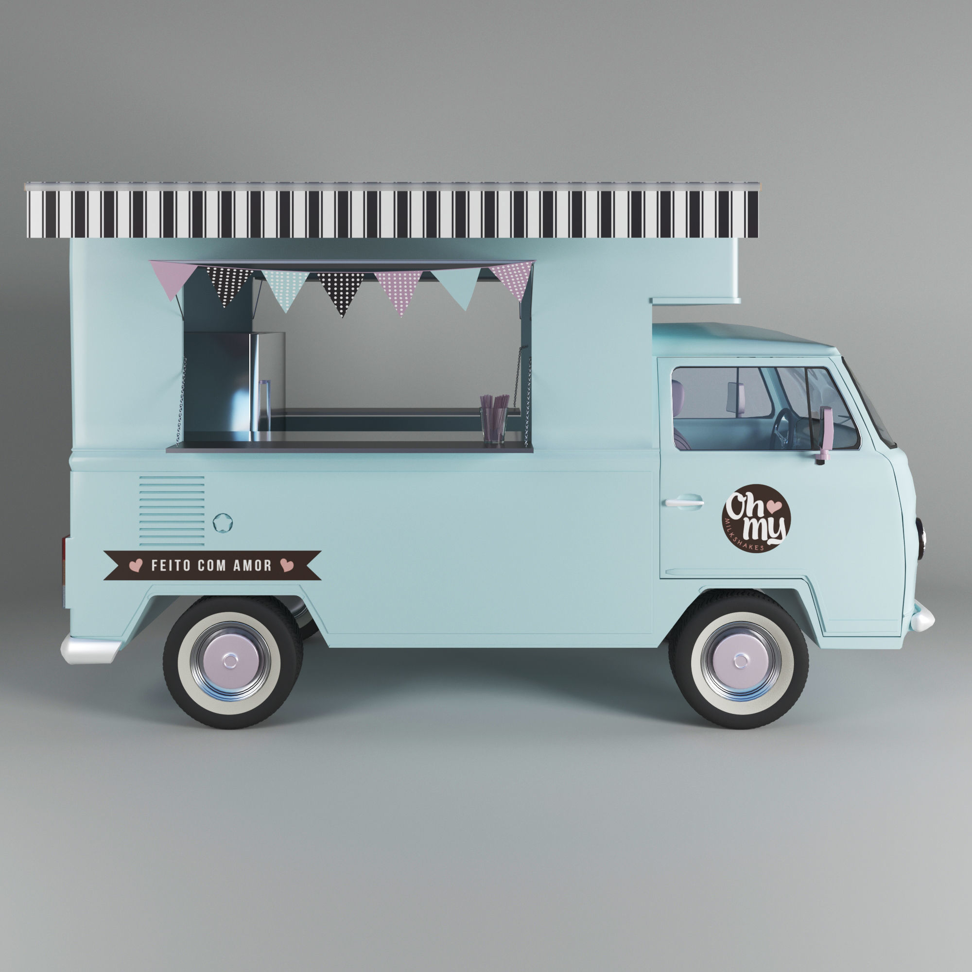 Food truck 3D model_1