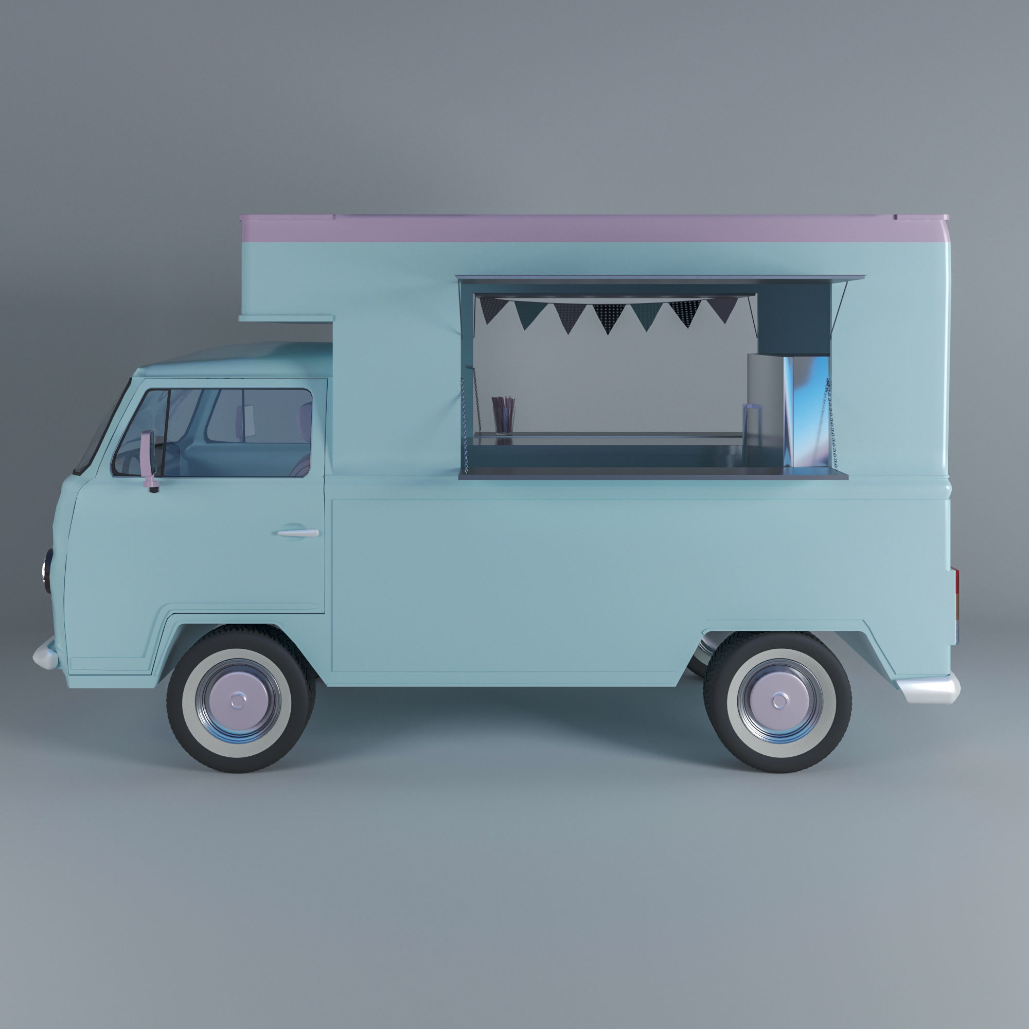 Food truck 3D model_3