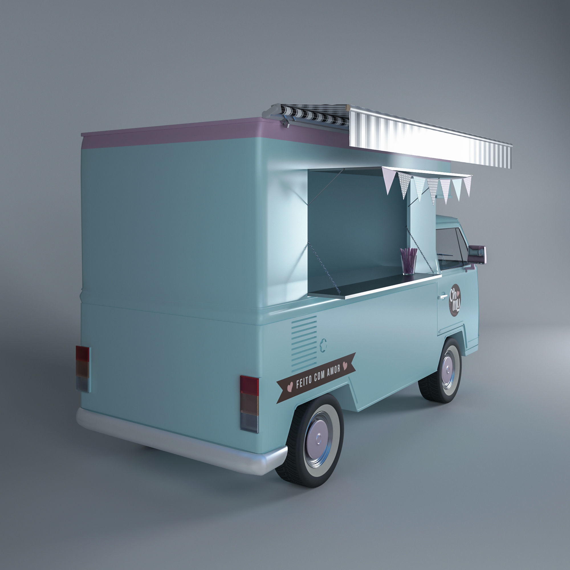 Food truck 3D model_2