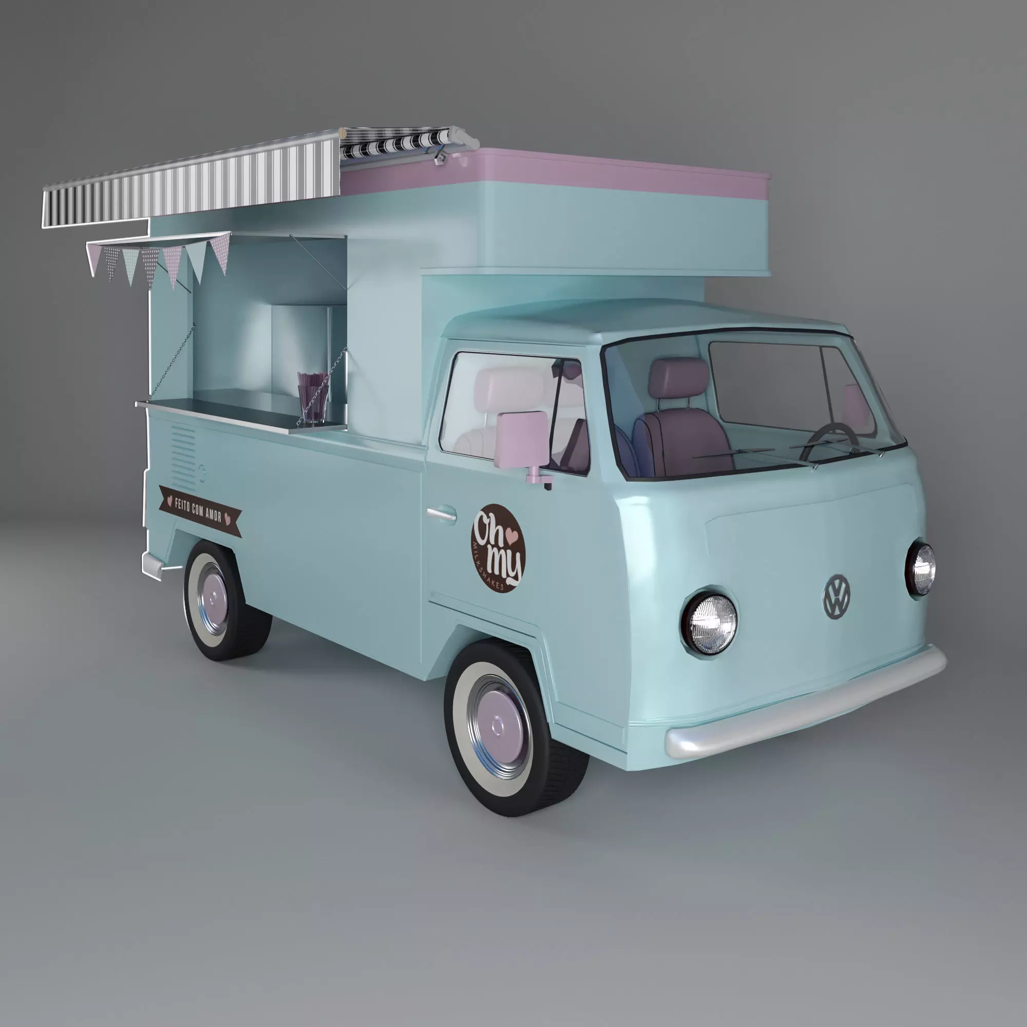 Food truck 3D model_0