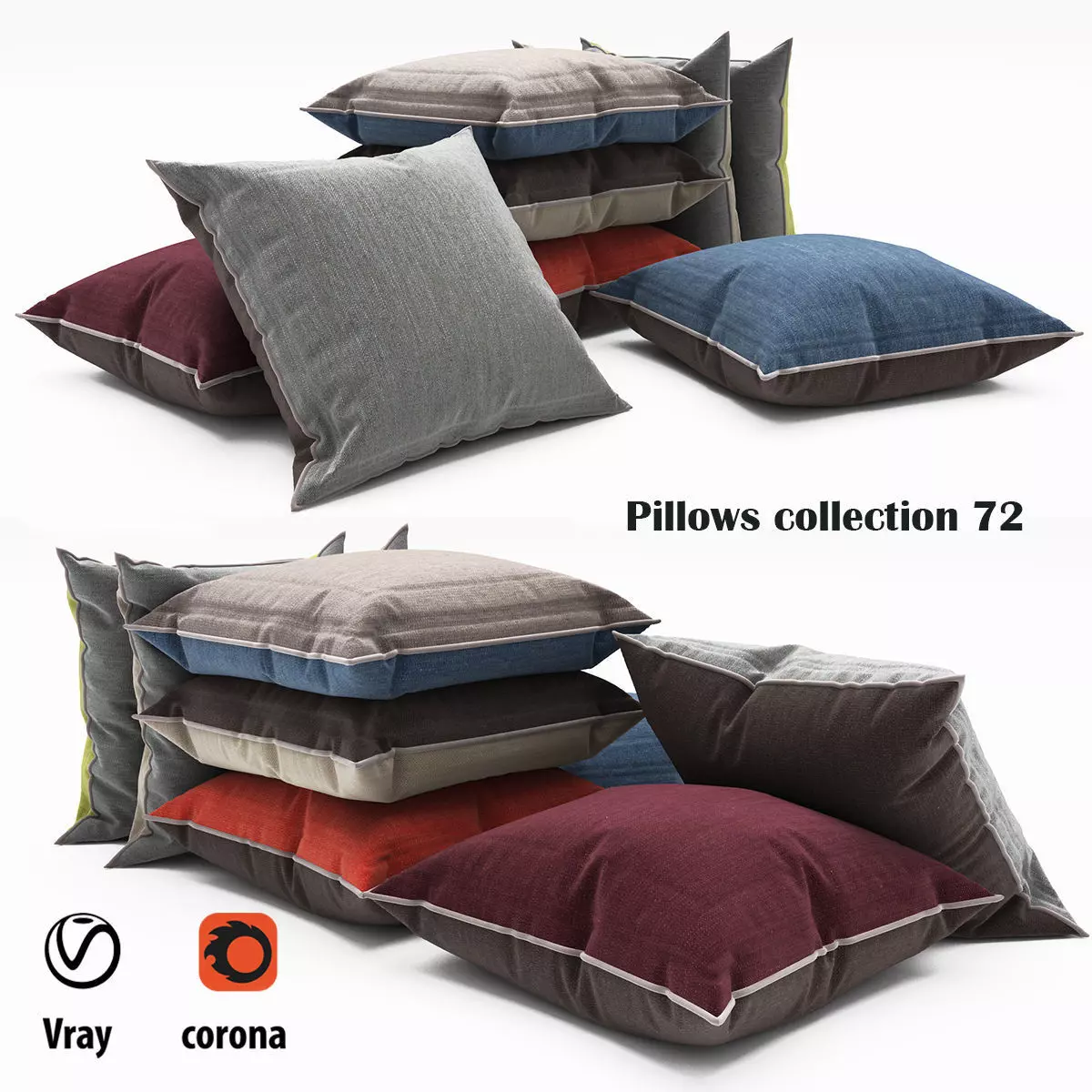 Pillows collection 72 3D model_0