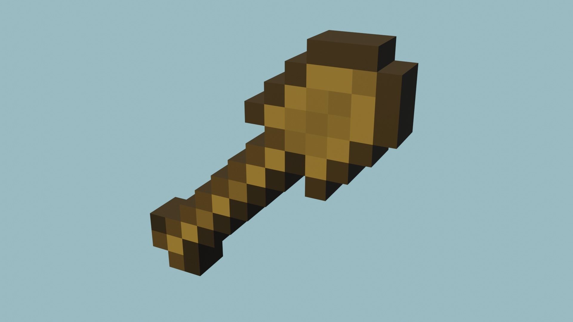 Set of low-poly tools from Minecraft Low-poly 3D model_4