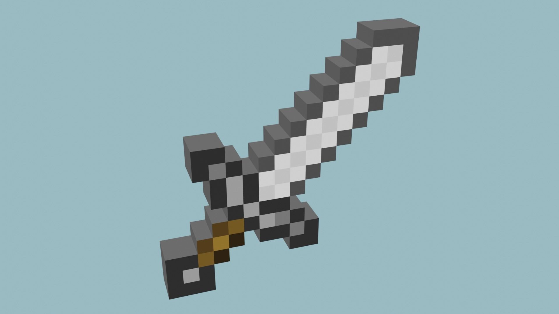 Set of low-poly tools from Minecraft Low-poly 3D model_5