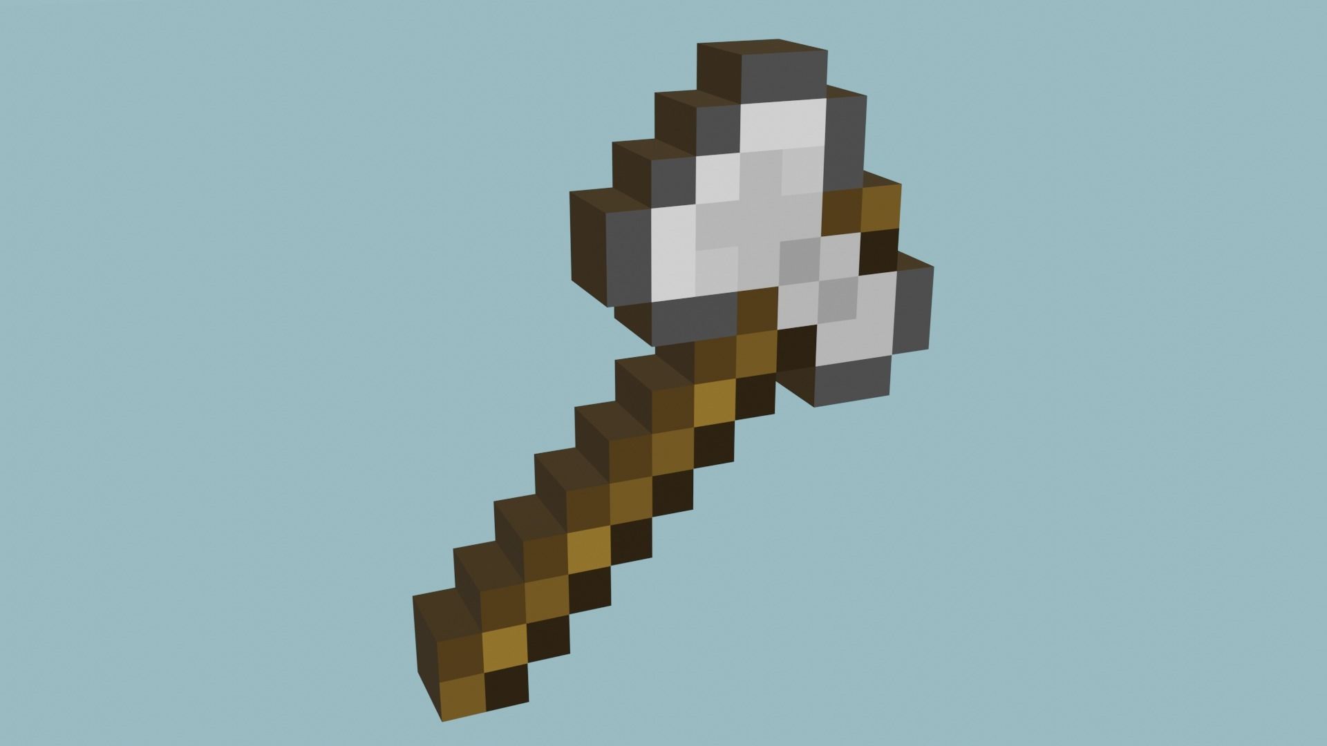 Set of low-poly tools from Minecraft Low-poly 3D model_3