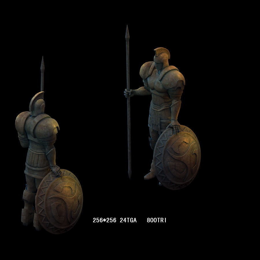 Game Model Arena - Statue 01 3D model_2