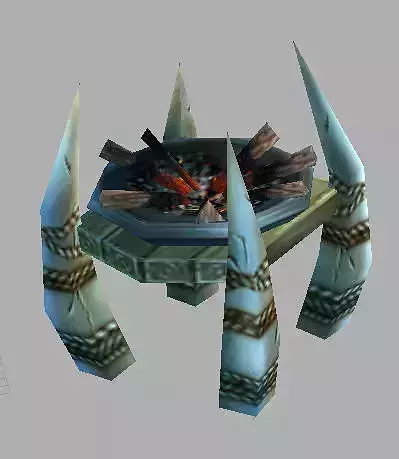 Game Model Arena - stone and wood brazier 01