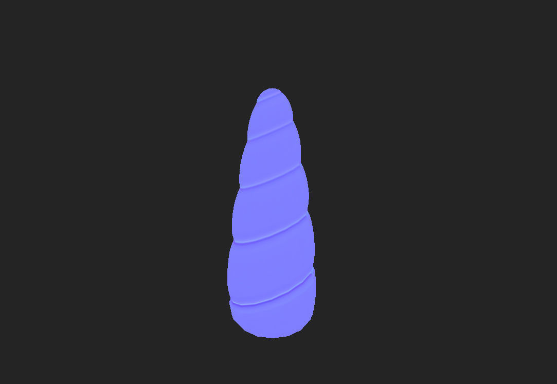 Unicorn Horn 3D model_6