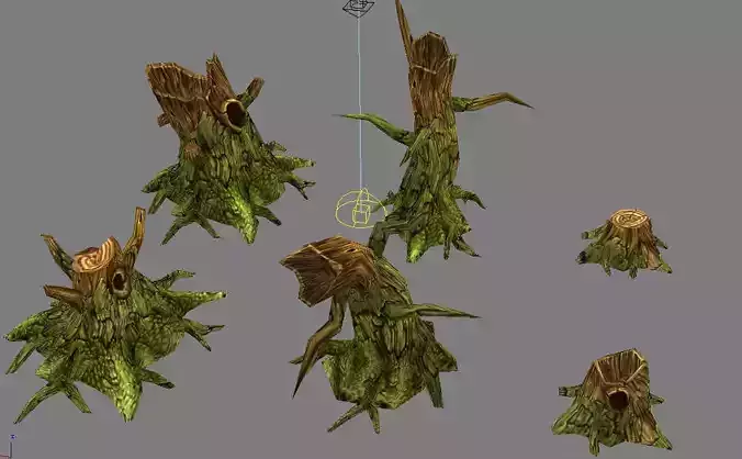 Game Model Arena - stump 01 3D model