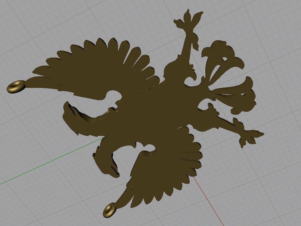 Eagle pendant 3D print model_4