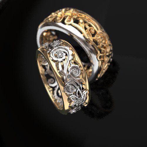Ukrainian wedding bands - original 3D print model_5